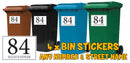 Personalised wheelie bin sticker design 21 artwork with house number