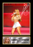 Sabrina Carpenter poster print, design 2 shown as a print, unofficial music wall art