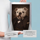 Personalised Churchill pet portrait mockup, Version 2 – a dog or cat as Winston Churchill