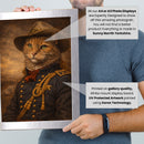 Personalised Custer pet portrait mockup, Version 2 – a dog or cat as General Custer