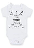 Flat mockup of the you got this Daddy design on a short-sleeve baby vest
