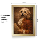 Personalised Mozart pet portrait mockup, Version 1 – a dog or cat as Mozart