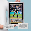Finn Russell Printed Autograph Poster – Scotland Rugby Union Star Wall Art – Scottish Rugby Player Memorabilia Poster Print
