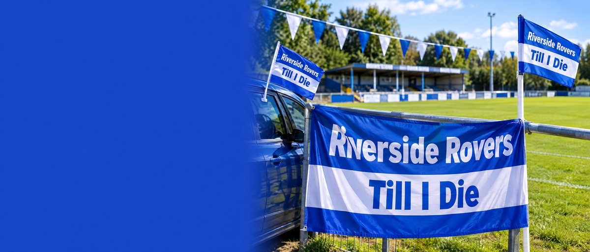 Custom stadium flag, corner flag and car flag collection banner