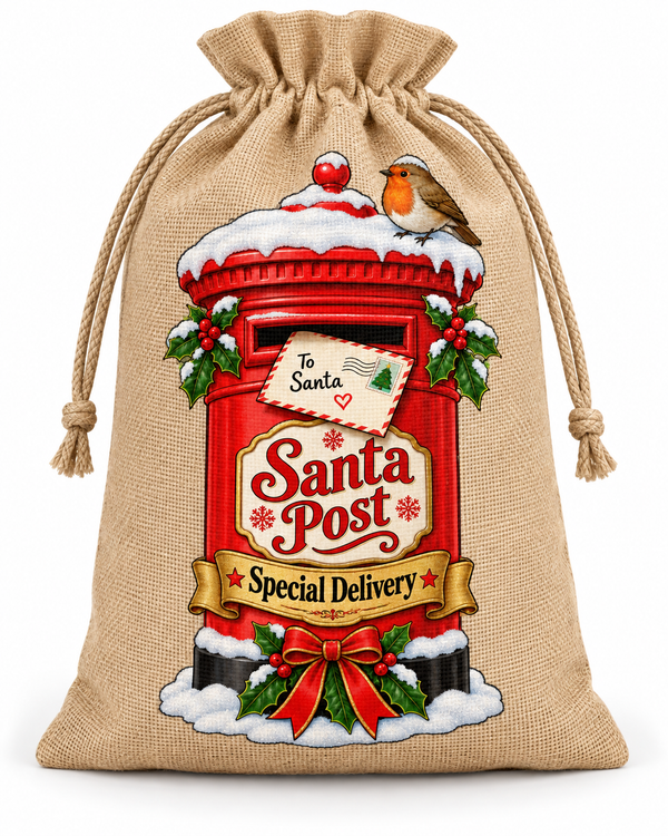 Personalised Santa Post Special Delivery Santa Sack XL EXTRA LARGE Custom Name white background mockup