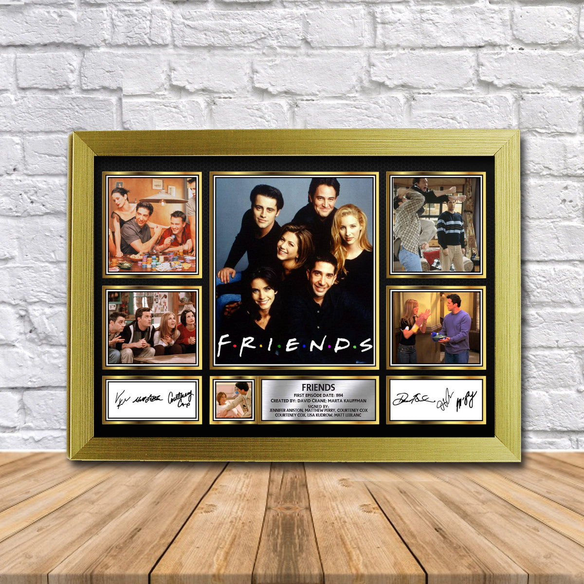 Friends TV Show Gift Framed Printed Signature Star Poster Print Wall Art Gift
