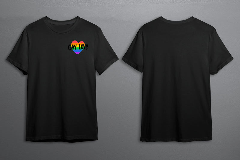 Gay Love LGBTQ+ T-Shirt Unisex - Pride Month - Pride March - LGBTQ+ Clothing-Rainbow Tee-Gay Pride T-Shirt- Black White Tee