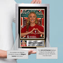 Gemma Bonner Signed Poster Print – Liverpool FC Women’s Captain Tribute Wall Art with Signature & “You’ll Never Walk Alone” –  England Defender Memorabilia for Fans & Collectors