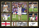 Harry Kane England Football Poster Print – 2026 World Cup Signature Style Landscape Wall Art– England Soccer Fan Gift