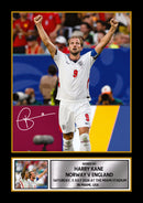 Harry Kane England Football Poster Print – Signature Style Wall Art – Norway vs England 2026 Inspired – Football Fan Gift