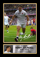 Henry Arundell England Rugby Printed Autograph Poster – Signed Style Wall Art Print – England Rugby Union Winger Gift – Sports Fan Decor