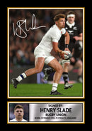 Henry Slade England Rugby Printed Autograph Poster – Signed Style Wall Art Print – England Rugby Union Centre Gift – Sports Fan Decor