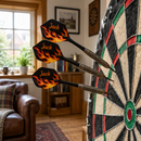 Personalised dart flights with the name Jack in a dartboard