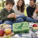 Personalised kids lunch box with the name Harry at a picnic in the park