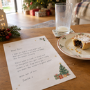 Personalised letter from Santa left with a mince pie on Christmas morning