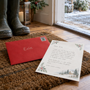 Personalised letter from Santa for Evie arriving on the doormat