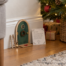 Personalised Christmas elf arrival kit door and letter by the tree
