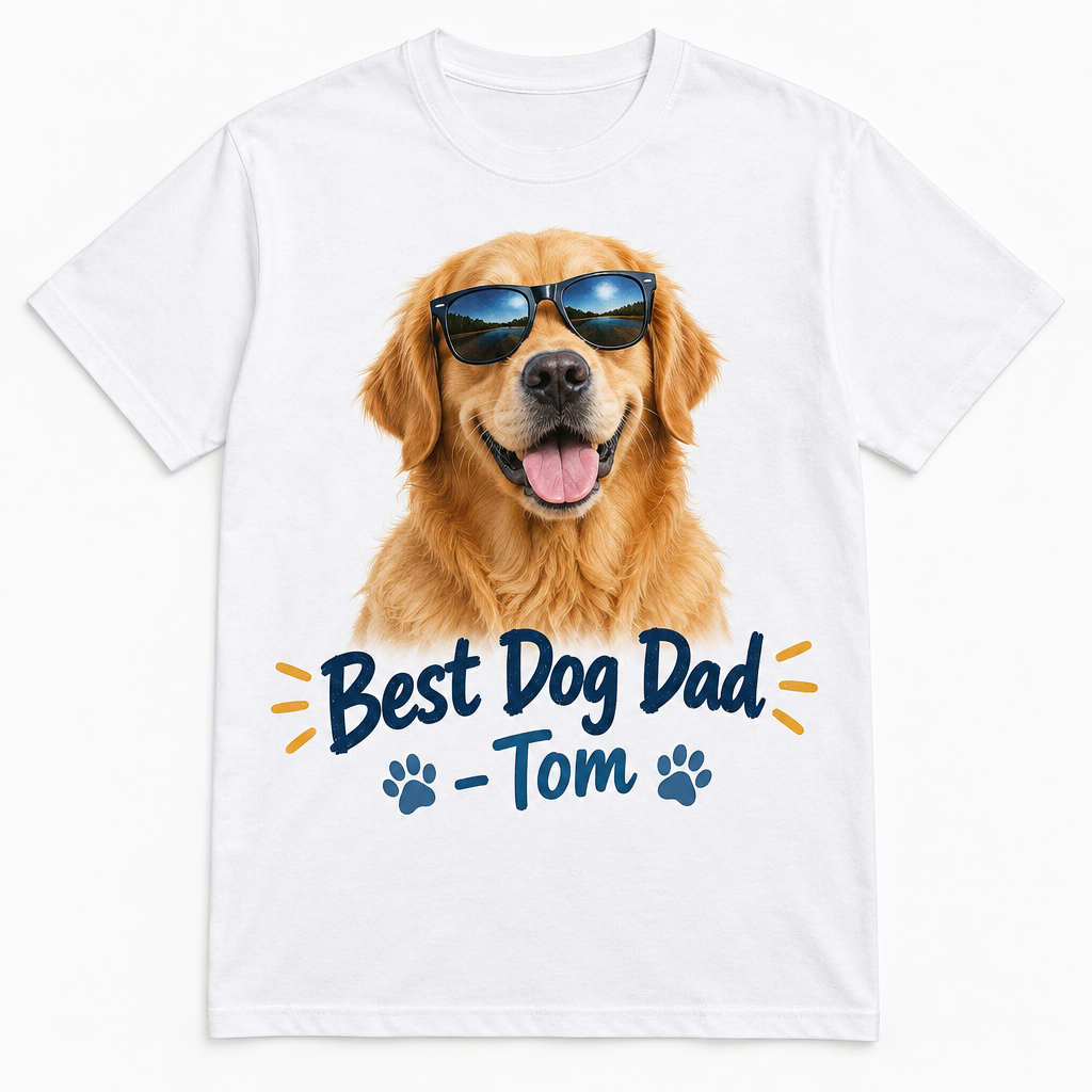 Personalised adult t-shirt with custom printed design and text