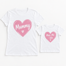 Personalised Mummy and Me matching t-shirts printed Mummy and Mini Me Isla