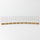 Set of 10 personalised acrylic wedding table numbers with Charlotte & Tom