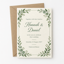 Personalised wedding invitation for Hannah & Daniel with envelope
