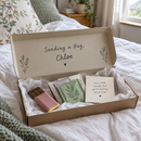 Personalised letterbox gift box filled with treats