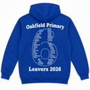 School leavers hoodie with names on back for Oakfield Primary leavers 2026
