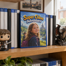 Personalised video game case with the name Chloe on a gamer's shelf