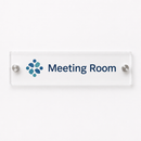 Acrylic door sign on a white background, showing an example personalised design