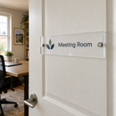 Acrylic door sign on a home office door