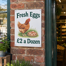 Small foamex sign on a shop wall