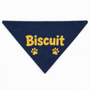 Personalised dog bandana with the name Biscuit