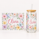 UV DTF cup wrap on a white background, showing an example personalised design