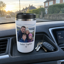 Photo travel mug ready for the morning drive