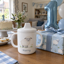 Personalised sippy cup as a first birthday gift