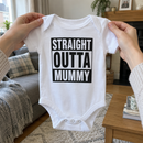 Lifestyle photo of the funny newborn slogan baby grow in a UK home