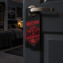 Welcome to the Dark Side door hanger on a teenager's bedroom door