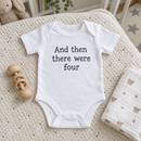 Lifestyle photo of the and then there were four baby grow in a UK home