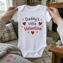 Lifestyle photo of the Daddy's little Valentine baby grow in a UK home