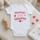 Lifestyle photo of the Mummy's little Valentine baby grow in a UK home