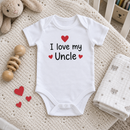 Lifestyle photo of the I love my Uncle baby grow in a UK home