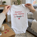 Lifestyle photo of the Mummy's little Valentine baby grow with name in a UK home