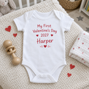 Lifestyle photo of the First Valentine's Day name baby grow in a UK home