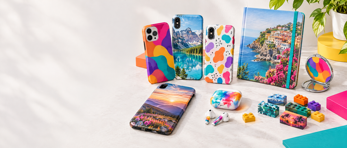 Personalised printed phone cases and tech accessories collection banner
