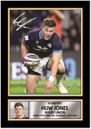 Huw Jones Printed Autograph Poster – Scotland Rugby Union Star Wall Art – Scottish Rugby Player Memorabilia Poster Print