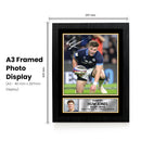 Huw Jones Printed Autograph Poster – Scotland Rugby Union Star Wall Art – Scottish Rugby Player Memorabilia Poster Print