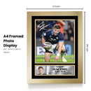 Huw Jones Printed Autograph Poster – Scotland Rugby Union Star Wall Art – Scottish Rugby Player Memorabilia Poster Print