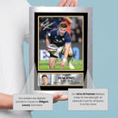 Huw Jones Printed Autograph Poster – Scotland Rugby Union Star Wall Art – Scottish Rugby Player Memorabilia Poster Print