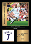 David Beckham Signed Poster Print – England National Team Tribute Wall Art with Signature & Jersey Number – International Legend Memorabilia for Fans & Collectors