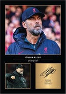 Jürgen Klopp Signed Poster Print – Liverpool FC Manager Tribute Wall Art with Signature Panel – German Football Icon Memorabilia for Fans & Collectors